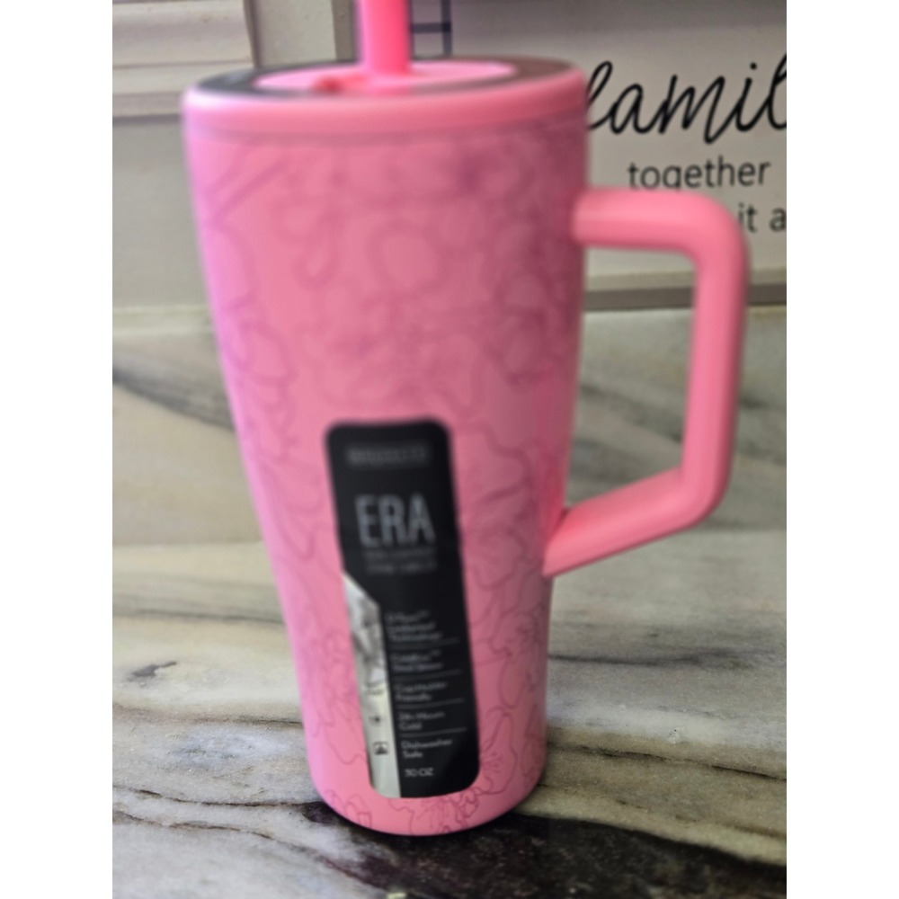 BruMate Era 30oz Leakproof Straw Tumbler Cherry Blossom Pink Floral DWER30CHB